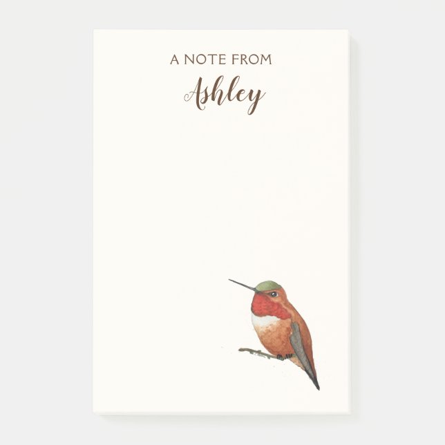 Custom Allen's Hummingbird Notes (Front)