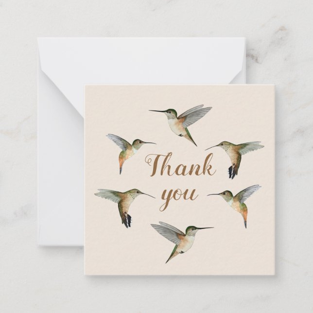 Custom Allen's Hummingbirds  Card (Front)