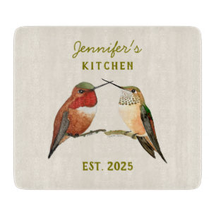 Custom Allen's Hummingbirds Cutting Board