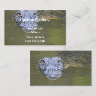 Custom Alligator Swamp Animal Wildlife Nature Business Card