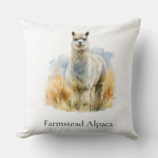 Custom Alpaca Country Cottage Accent Cushion