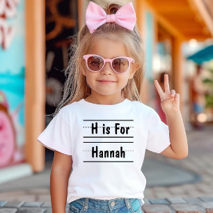 Custom Alphabet Name First Day of Pre School Gift T-Shirt