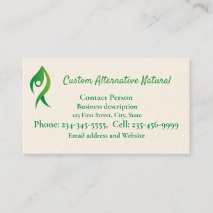 Custom Alternative Natural Health Pain Therapeutic Business Card