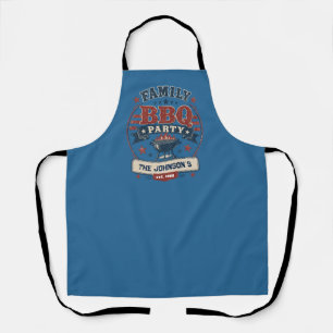 Custom American Family BBQ Party Apron