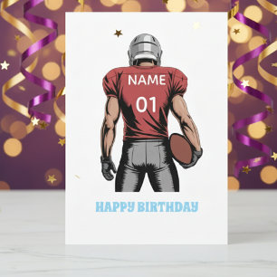 Custom American Football Birthday Card