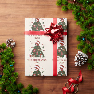 Custom American Football Christmas Wrapping Paper