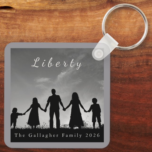 Custom American Liberty  Key Ring (Back)