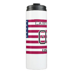 Custom American Soccer Legend Stars Stripes  Thermal Tumbler