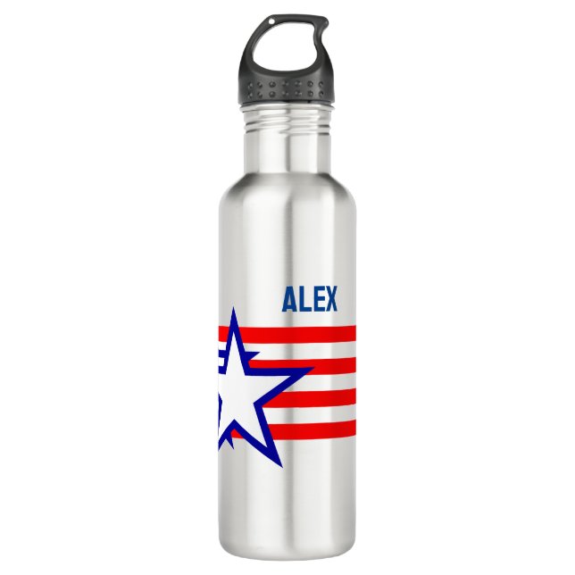 Custom American Stars 710 Ml Water Bottle (Front)