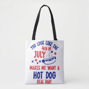 Custom American USA Flag Patriotic July 4th  Tote Bag