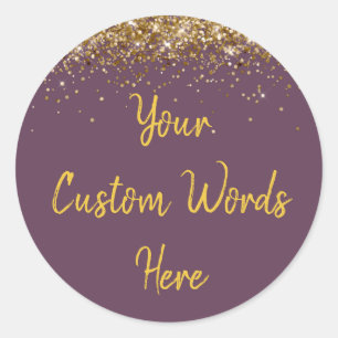 Custom Amethyst Customized Birthday Party Favor Classic Round Sticker