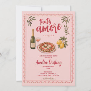 Custom Amore Love Italian Bridal Shower Invitation