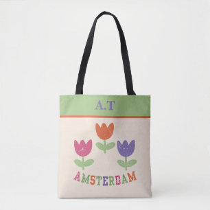 Custom Amsterdam Tulips Tote Bag