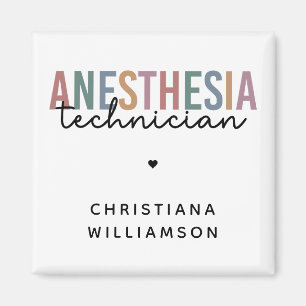 Custom Anaesthesia Technician Retro Anaesthetic Te Magnet