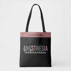 Custom Anaesthesia Technician Retro Anaesthetic Te Tote Bag