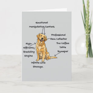 Custom Anatomy of a Golden Retriever Card