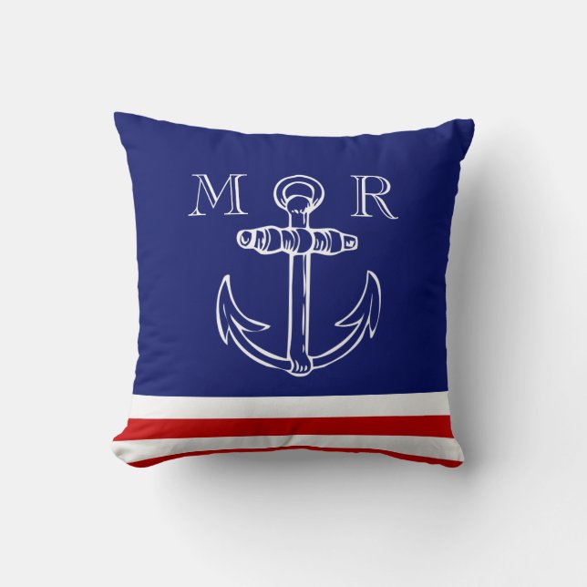 Custom Anchor Sailor Pillow (Front)