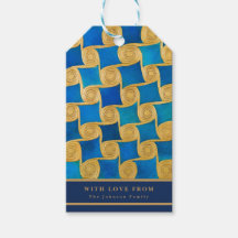 Custom Ancient Egyptian Monogram Blue Gold