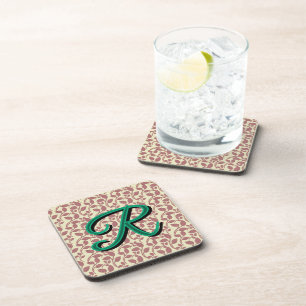 Custom and personalised botanical pattern coaster