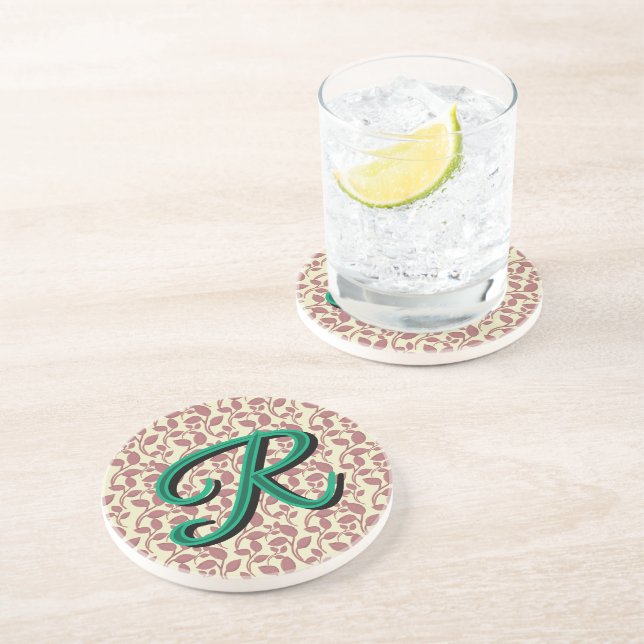 Custom and personalised botanical pattern  coaster (Side)