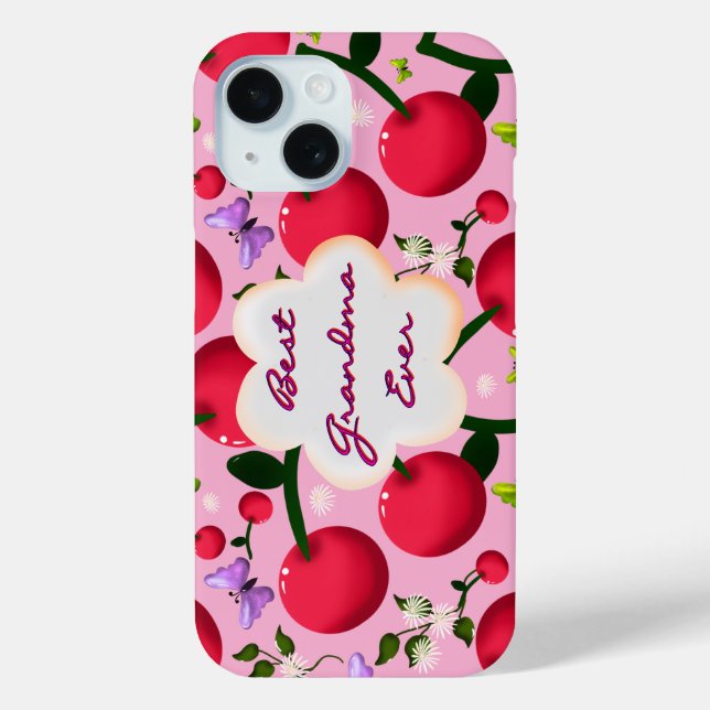 Custom and personalised cherry butterfly gift  Case-Mate iPhone case (Back)