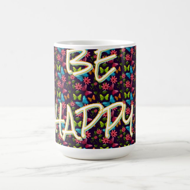 Custom and personalised Colourful Butterfly  Coffee Mug (Center)