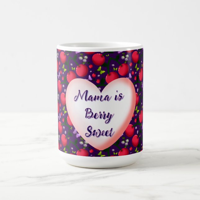 Custom and personalised Cute Cherry Butterfly  Coffee Mug (Center)