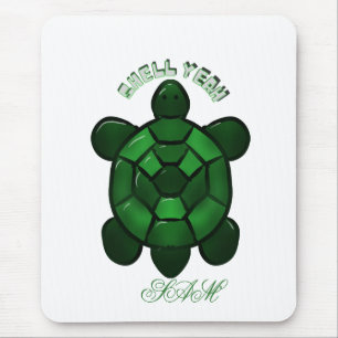 Custom and personalised Cute Turtle  Mouse Pad