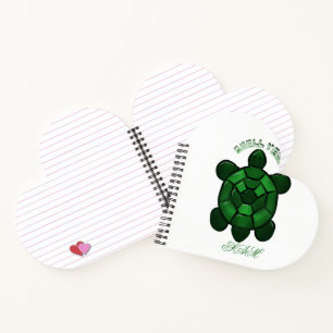 Custom and personalised Cute Turtle  Notebook
