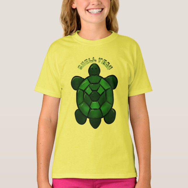 Custom and personalised Cute Turtle  T-Shirt (Front)