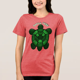Custom and personalised Cute Turtle  Tri-Blend Shirt