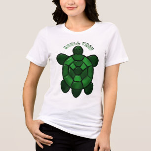 Custom and personalised Cute Turtle  Tri-Blend Shirt