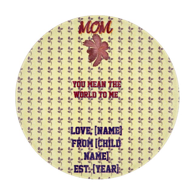 Custom and personalised family quote gift  cutting board (Front)