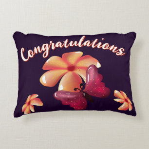 Custom and personalised floral Butterfly Pattern Decorative Cushion