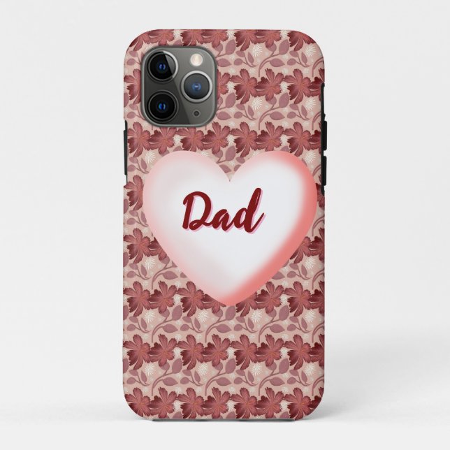 Custom and personalised floral gift for Father  Case-Mate iPhone Case (Back)
