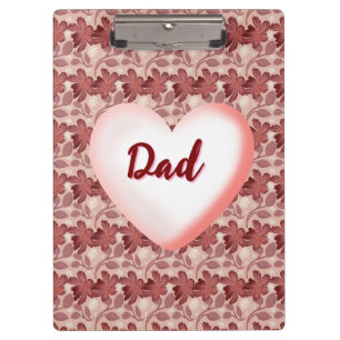 Custom and personalised floral gift for Father Clipboard
