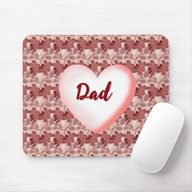 Custom and personalised floral gift for Father  Mouse Pad (With Mouse)