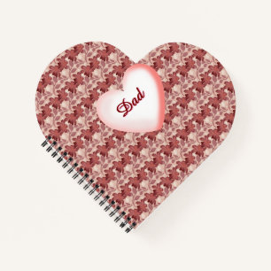 Custom and personalised floral gift for Father  Notebook