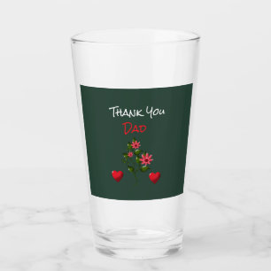 Custom and personalised floral gift glass