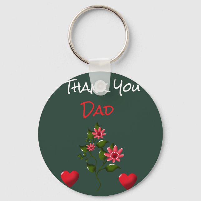 Custom and personalised floral gift  key ring (Front)