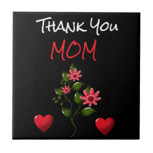 Custom and personalised floral gift tile