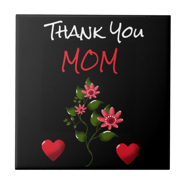 Custom and personalised floral gift  tile (Front)