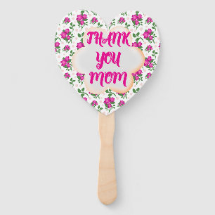 Custom and personalised floral pattern hand fan