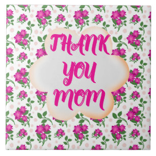 Custom and personalised floral pattern  tile