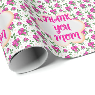 Custom and personalised floral pattern  wrapping paper