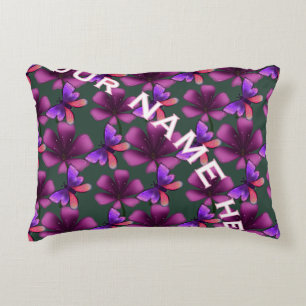 Custom and personalised floral Spiral Notebook Decorative Cushion