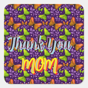 Custom and personalised gift butterfly Pattern   Square Sticker