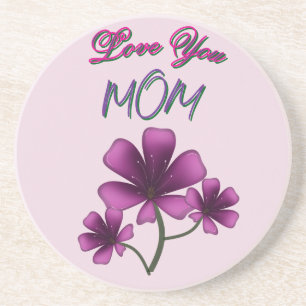 Custom and personalised mother's day floral gift  coaster