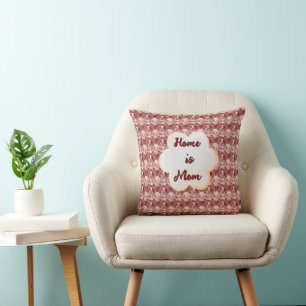 Custom and personalised mother's day floral gift cushion