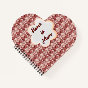 Custom and personalised mother's day floral gift  notebook